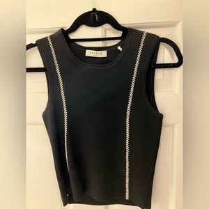 Sandro. Fitted knit crop top.